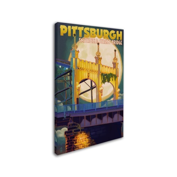 Lantern Press 'Pittsburgh' Canvas Art,16x24